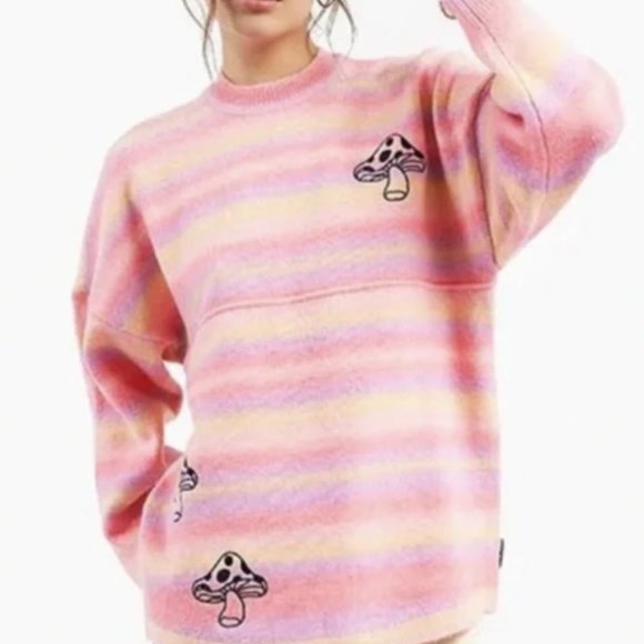 Spirit Jersey Sweater Psychedelic Mushroom Size Large - Picture 1 of 5